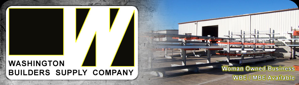 Washington Builders Supply Logo and Warehouse Image